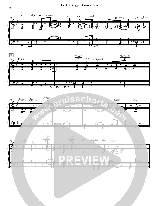 The Old Rugged Cross (Instrumental) Piano Sheet (David Arivett)