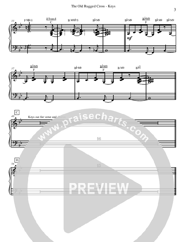 The Old Rugged Cross (Instrumental) Piano Sheet (David Arivett)