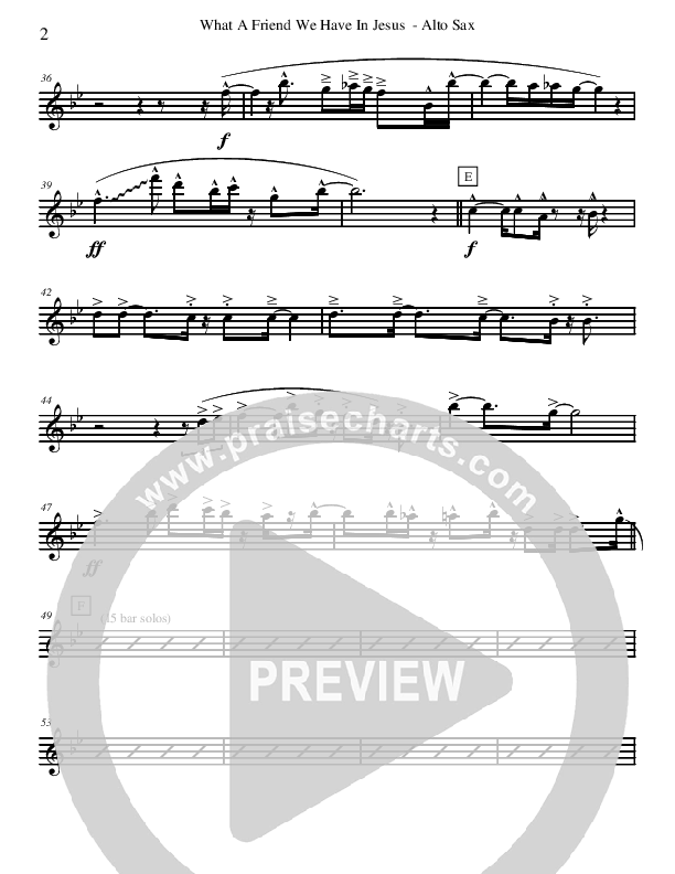 What A Friend We Have In Jesus (Instrumental) Alto Sax (David Arivett)