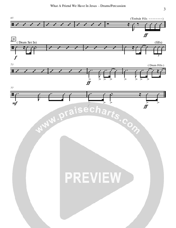 What A Friend We Have In Jesus (Instrumental) Drum Set (David Arivett)