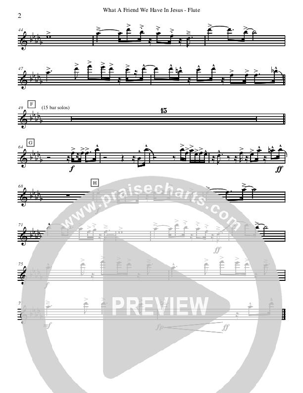 What A Friend We Have In Jesus (Instrumental) Flute (David Arivett)