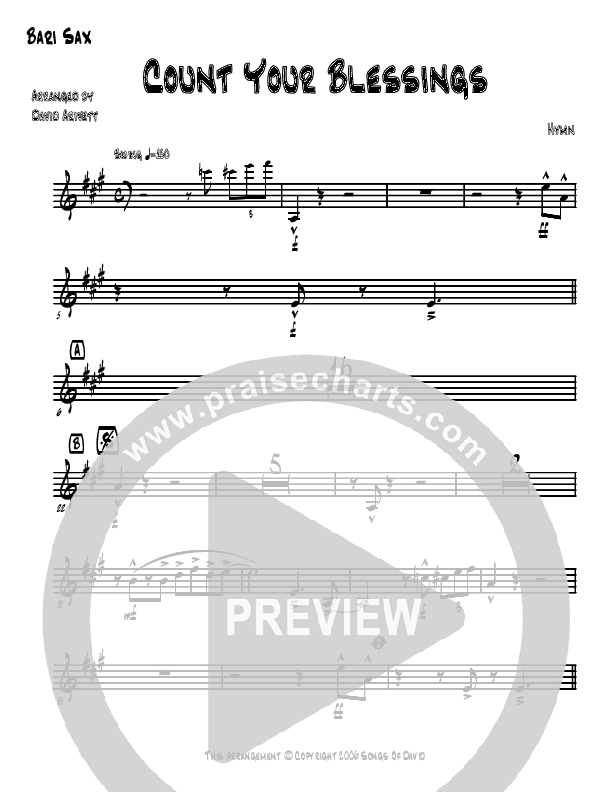 Count Your Blessings Bari Sax (David Arivett)