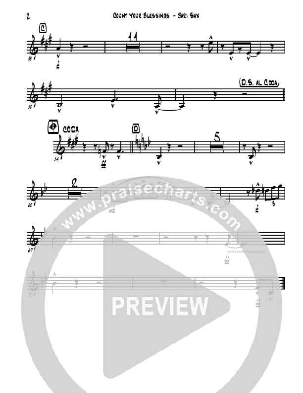 Count Your Blessings Bari Sax (David Arivett)