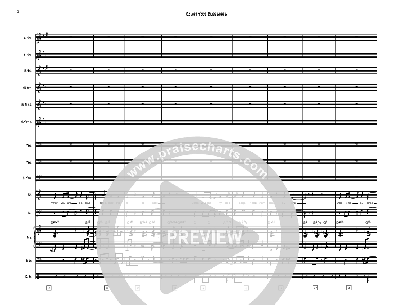 Count Your Blessings Conductor's Score (David Arivett)