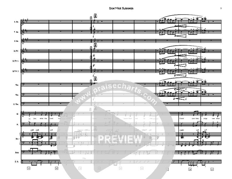 Count Your Blessings Conductor's Score (David Arivett)