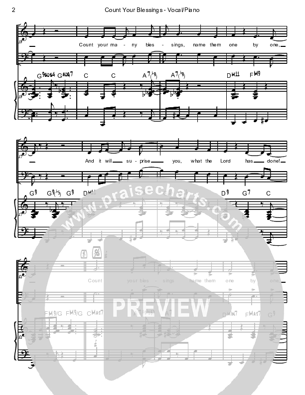 Count Your Blessings Piano/Vocal (David Arivett)