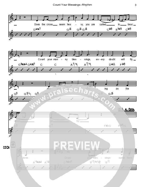 Count Your Blessings Rhythm/Vocal (David Arivett)