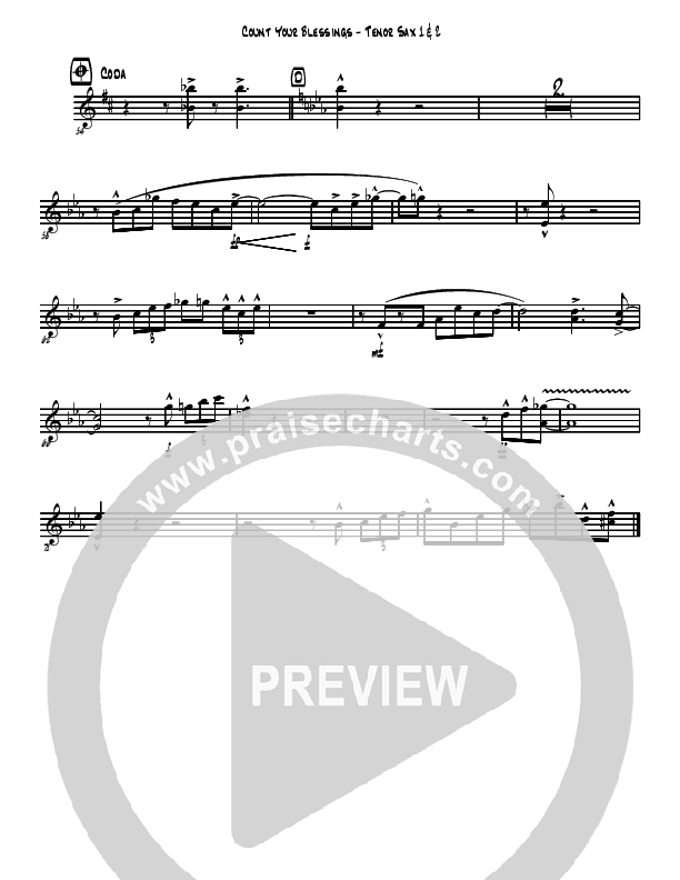 Count Your Blessings Tenor Sax 1/2 (David Arivett)