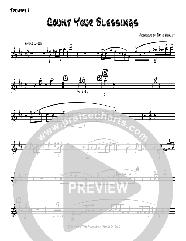 Count Your Blessings Trumpet 1 (David Arivett)