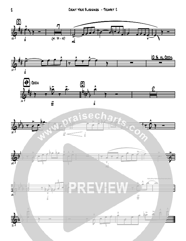 Count Your Blessings Trumpet 2 (David Arivett)