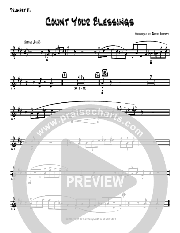 Count Your Blessings Trumpet 3 (David Arivett)