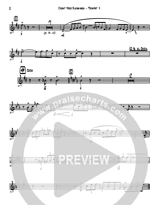 Count Your Blessings Trumpet 3 (David Arivett)