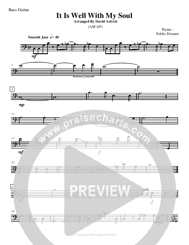 It Is Well With My Soul (Instrumental) Rhythm Chart (David Arivett)