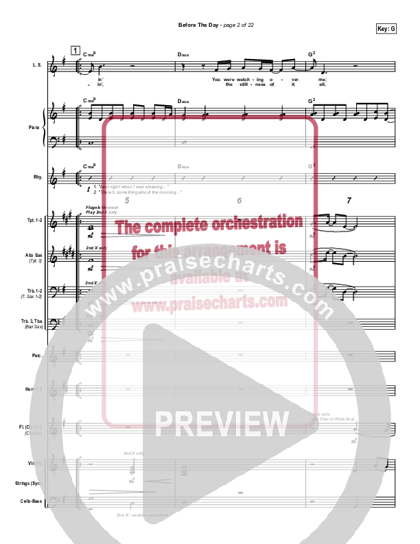 Before The Day Conductor's Score (Newsong)