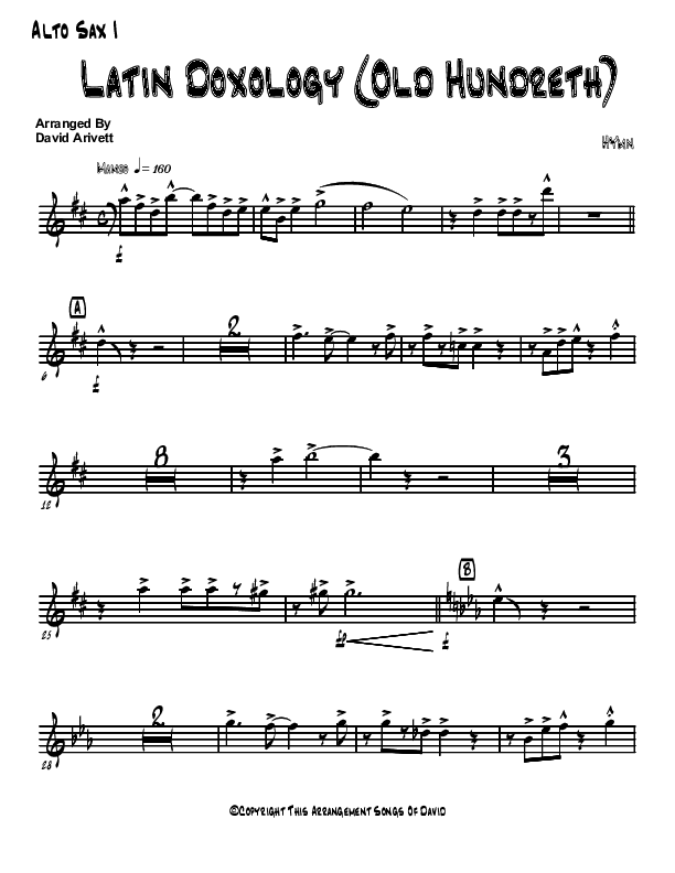Doxology/Old Hundreth Alto Sax 1/2 (David Arivett)