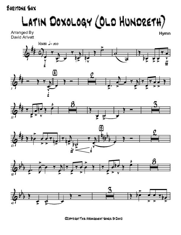 Doxology/Old Hundreth Bari Sax (David Arivett)