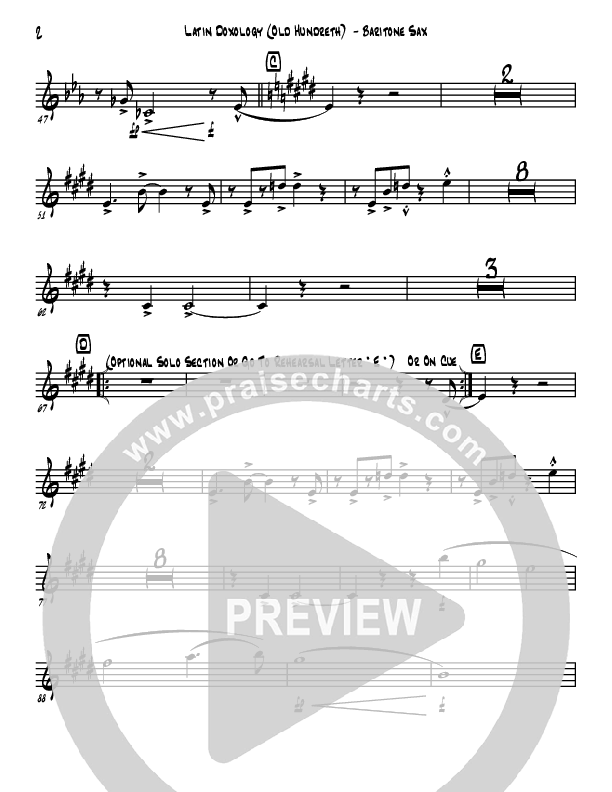 Doxology/Old Hundreth Bari Sax (David Arivett)