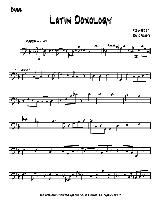 Doxology/Old Hundreth Double Bass (David Arivett)