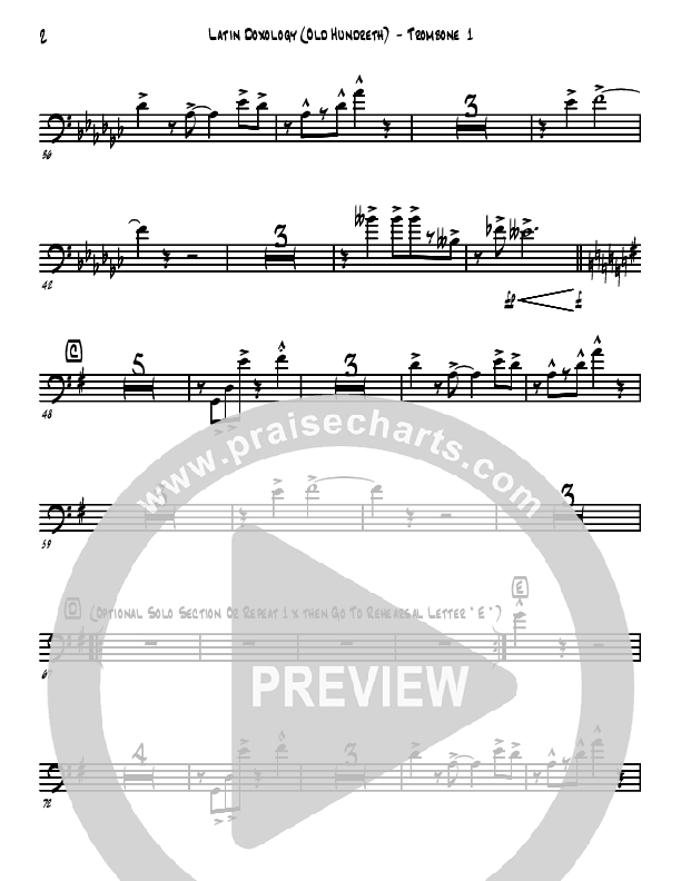 Doxology/Old Hundreth Trombone 1 (David Arivett)