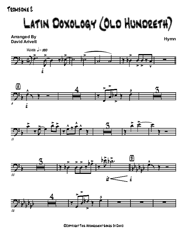 Doxology/Old Hundreth Trombone 2 (David Arivett)