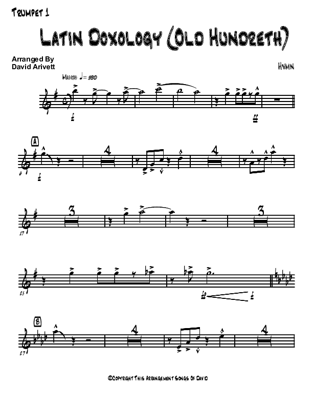 Doxology/Old Hundreth Trumpet 1 (David Arivett)