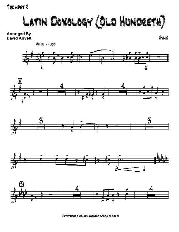 Doxology/Old Hundreth Trumpet 3 (David Arivett)