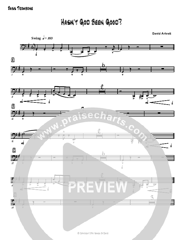 Hasn't God Been Good? Bass Trombone (David Arivett)