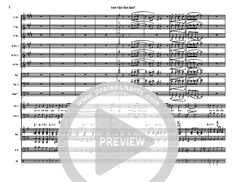 Hasn't God Been Good? Conductor's Score (David Arivett)