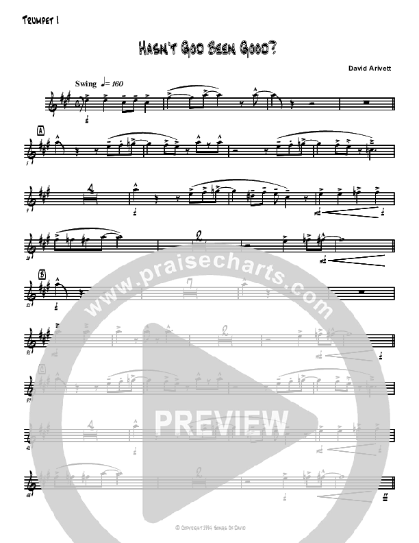 Hasn't God Been Good? Trumpet 1 (David Arivett)