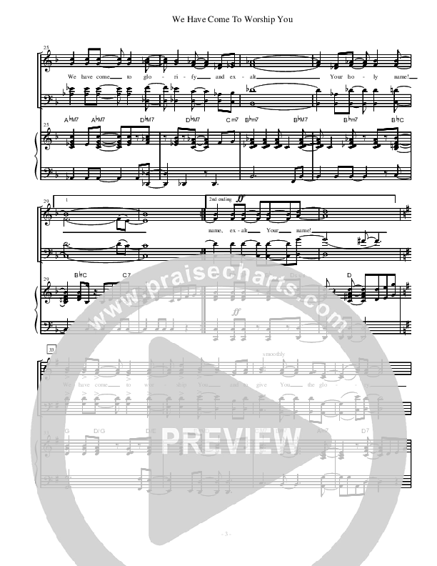 We Have Come To Worship You Choir Vocals (SATB) (David Arivett)
