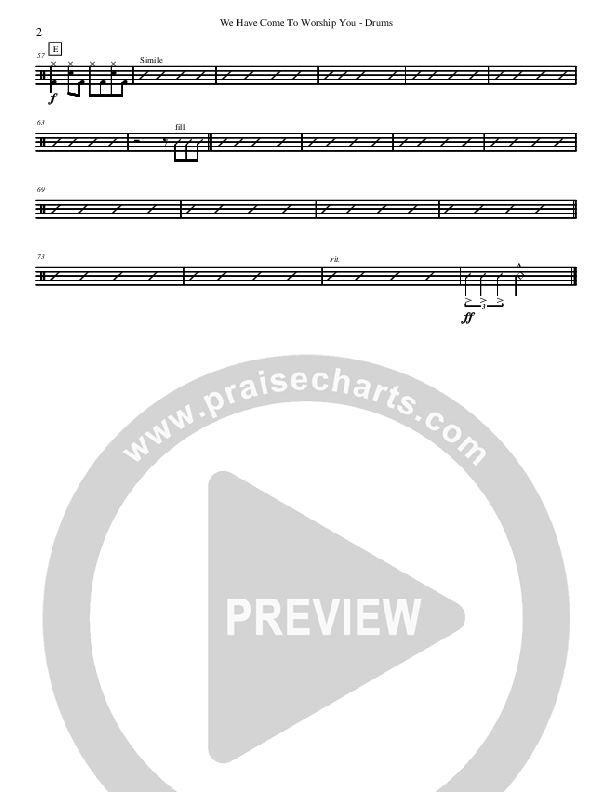 We Have Come To Worship You Drum Set (David Arivett)