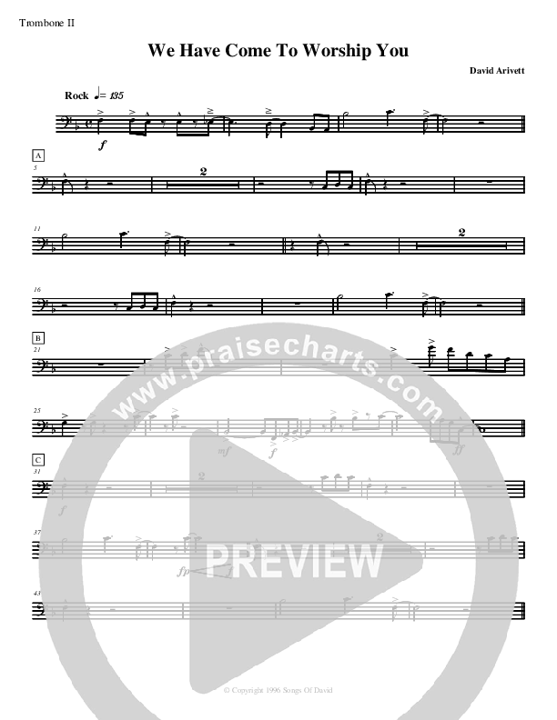 We Have Come To Worship You Trombone 2 (David Arivett)