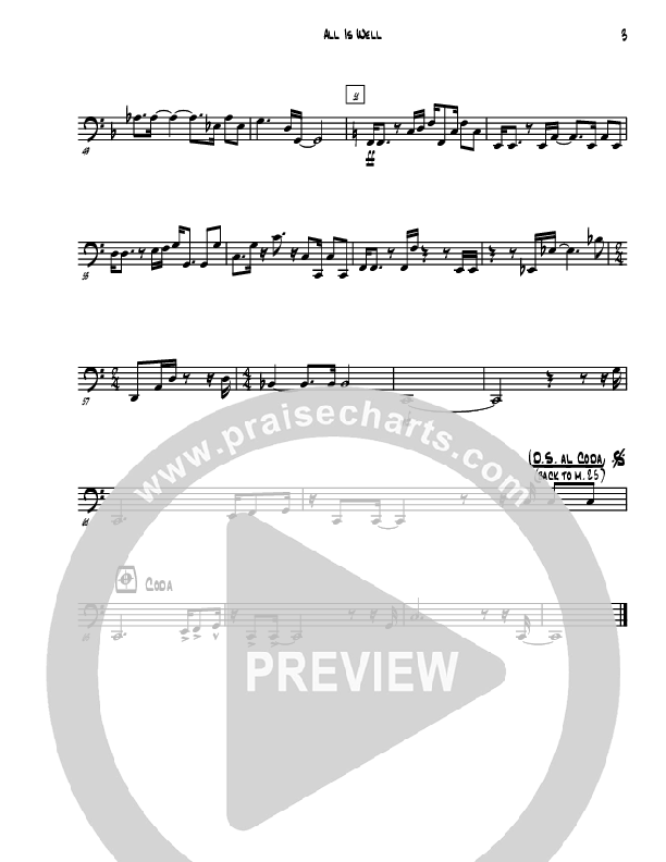 All Is Well (Instrumental) Rhythm Chart (David Arivett)