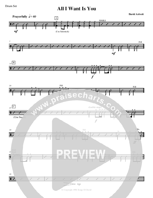 All I Want Is You Drum Set (David Arivett)