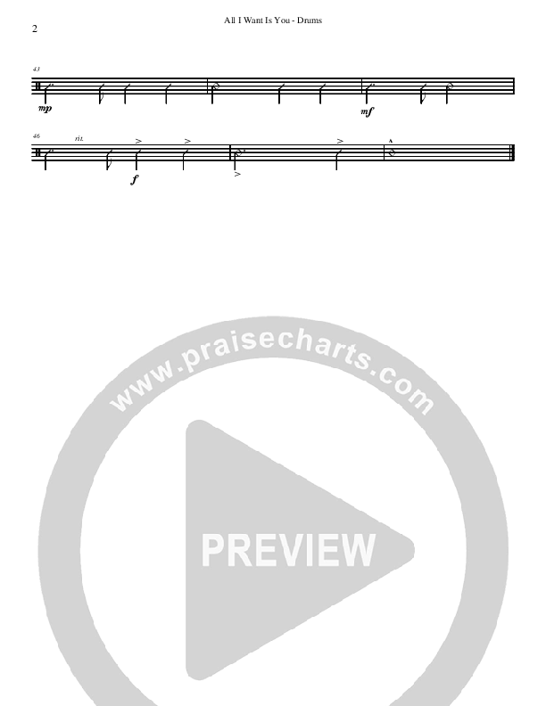 All I Want Is You Drum Set (David Arivett)