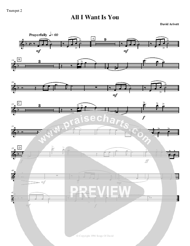 All I Want Is You Trumpet 2 (David Arivett)