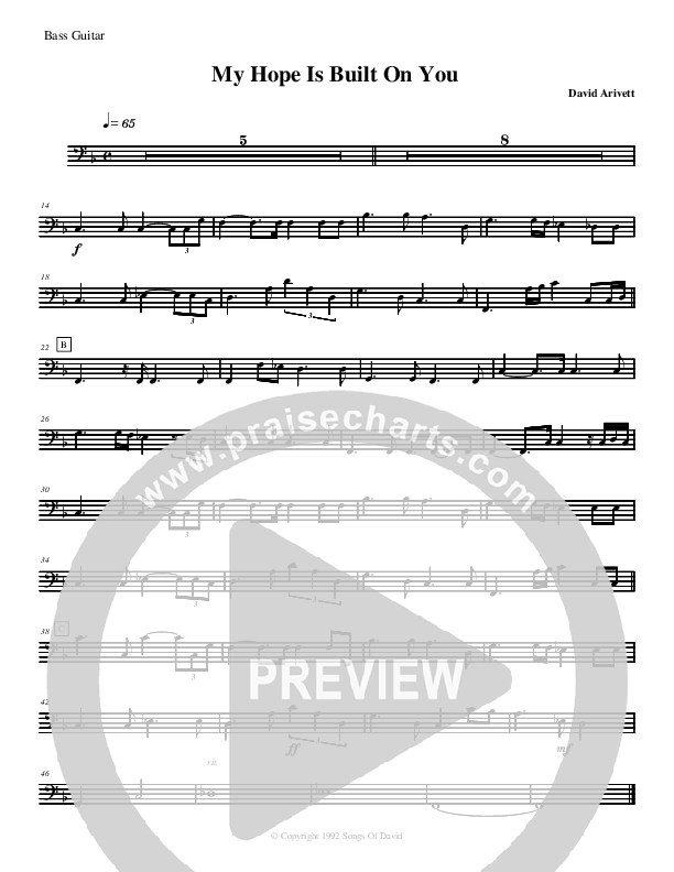 My Hope Is Built On You Rhythm Chart (David Arivett)
