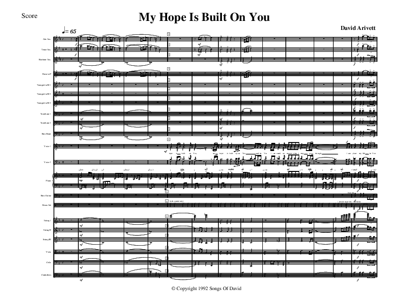 My Hope Is Built On You Orchestration (David Arivett)
