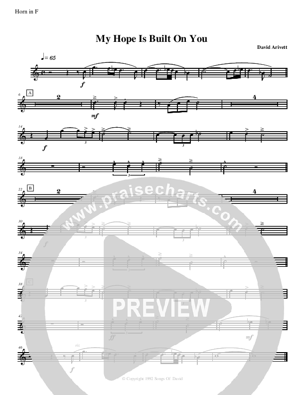 My Hope Is Built On You French Horn (David Arivett)