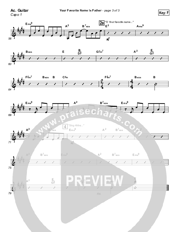 Your Favorite Name Is Father Acoustic Guitar (Newsong)