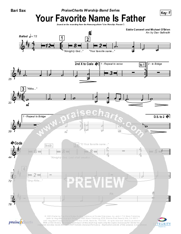 Your Favorite Name Is Father Bari Sax (Newsong)