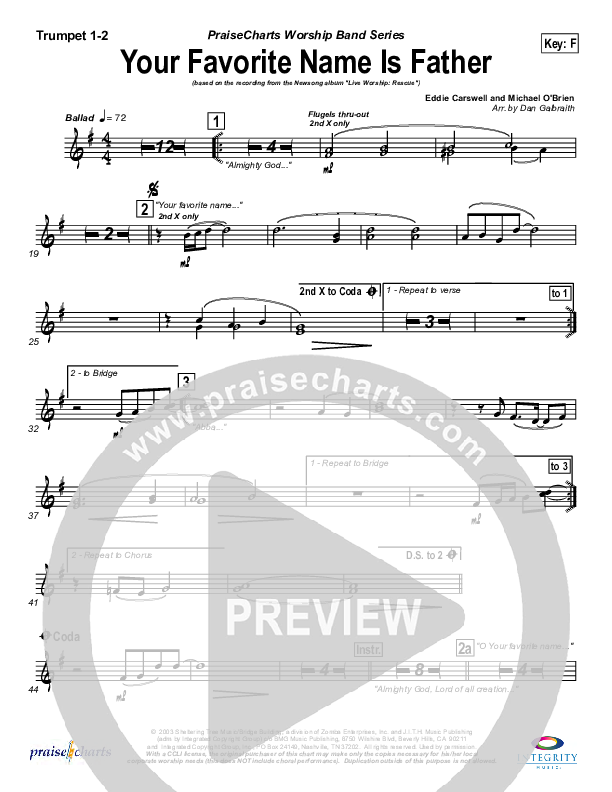 Your Favorite Name Is Father Trumpet 1,2 (Newsong)