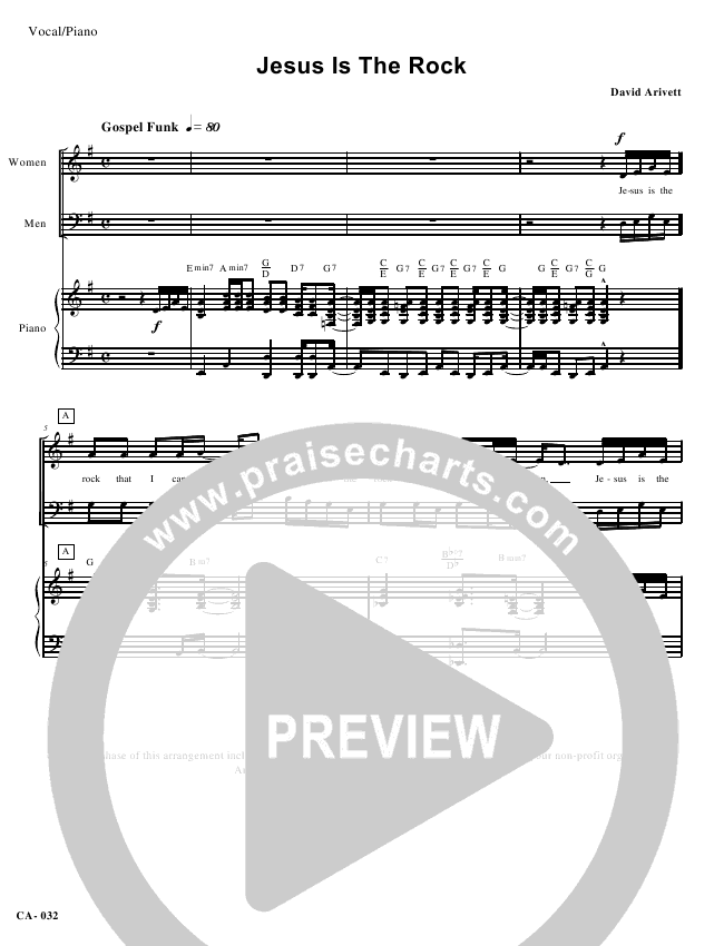 Jesus Rocks Music Jesus Is The Rock Sheet Music PDF (David Arivett) - PraiseCharts