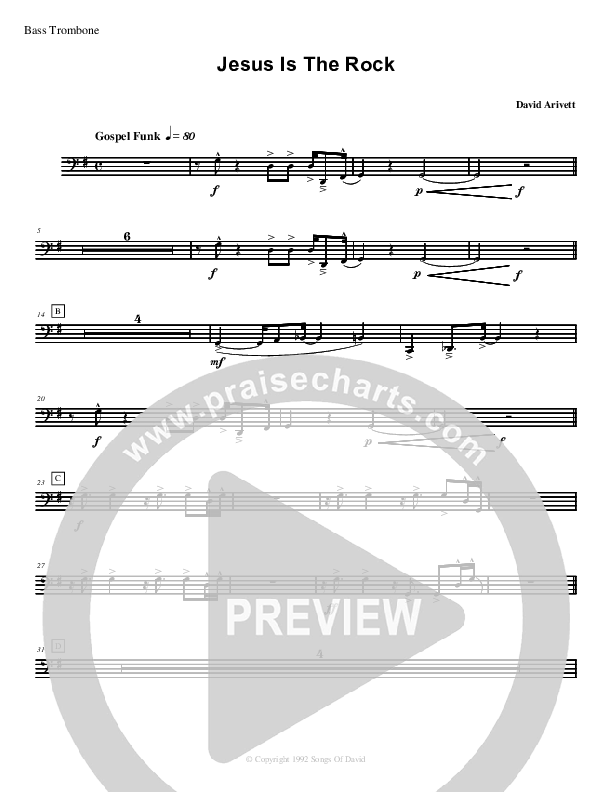 Jesus Is The Rock Bass Trombone (David Arivett)