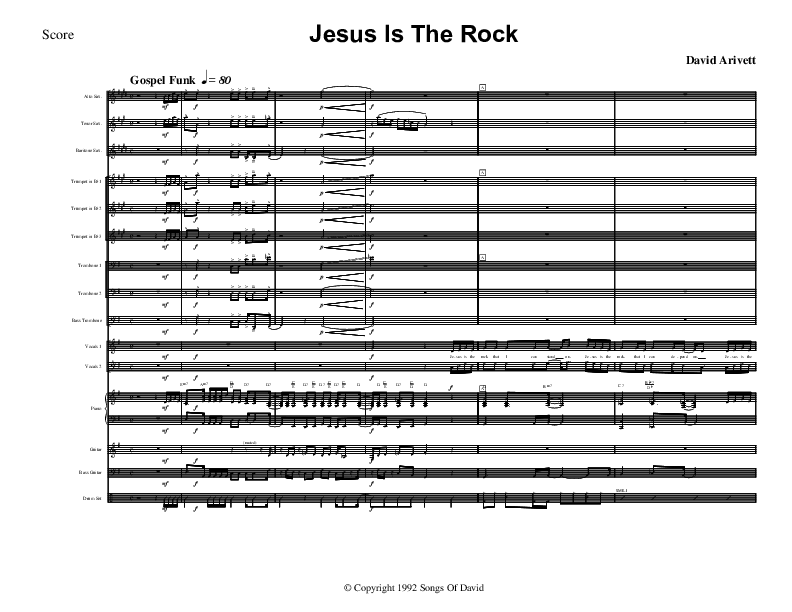 Jesus Is The Rock Conductor's Score (David Arivett)