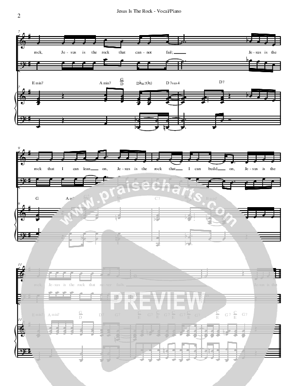 Jesus Is The Rock Piano/Vocal (David Arivett)