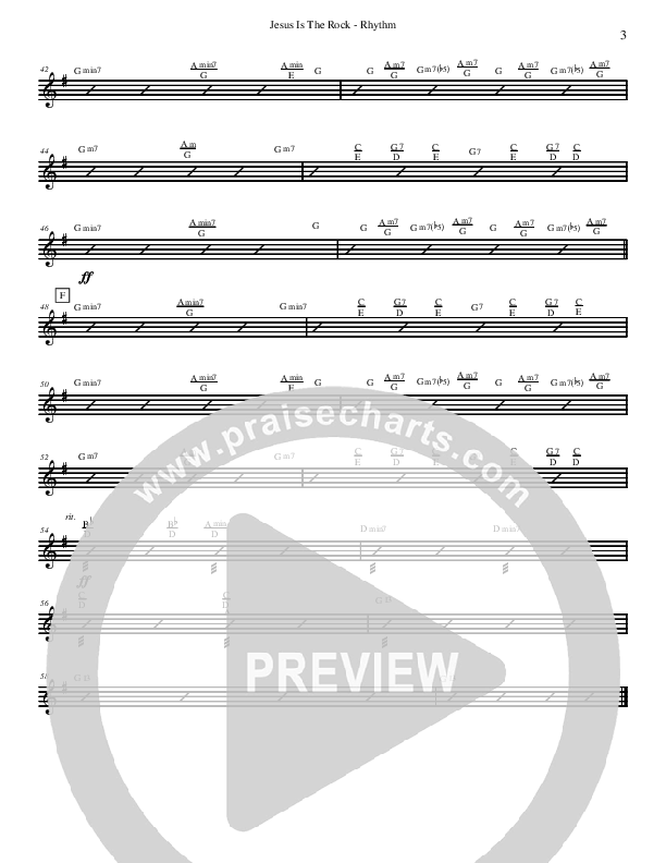 Jesus Is The Rock Rhythm Chart (David Arivett)