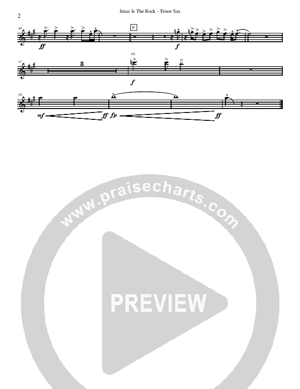 Jesus Is The Rock Tenor Sax 2 (David Arivett)