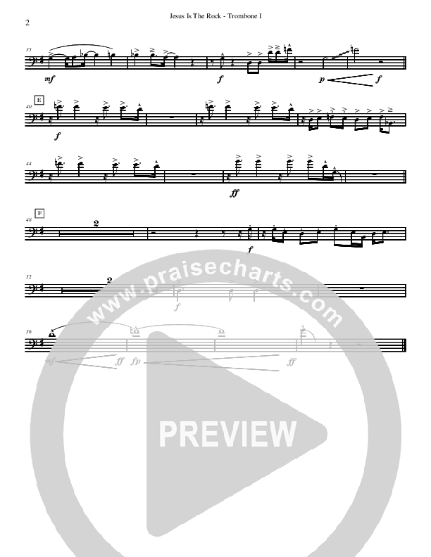 Jesus Is The Rock Trombone 1 (David Arivett)