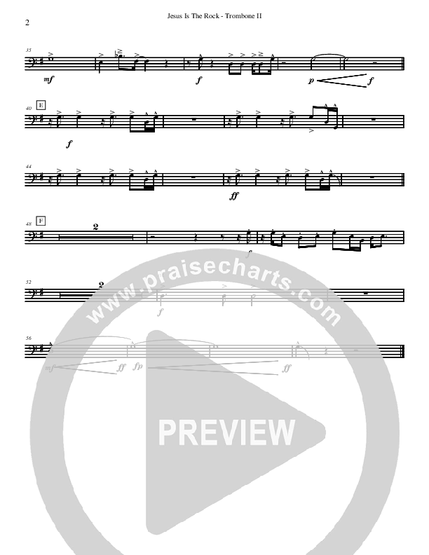 Jesus Is The Rock Trombone 2 (David Arivett)